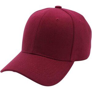Baseball Burgundy Cap Men Women Hat